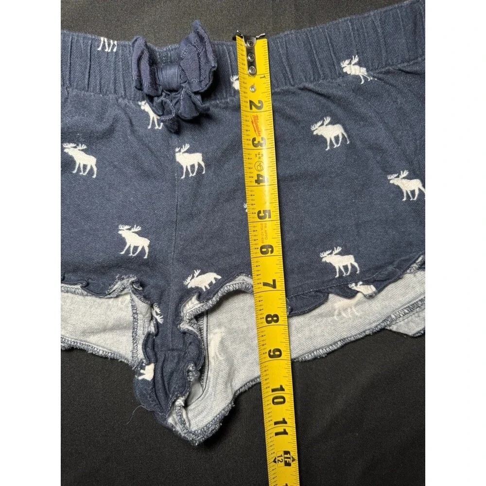 Y2K Abercrombie & Fitch Moose Micro Sleep Pajama Shorts Medium - Picture 6 of 7